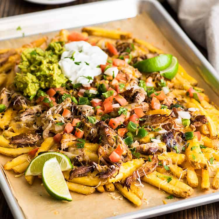 Cheesy Carnitas Nacho Fries: Quick Cinco de Mayo Appetizer